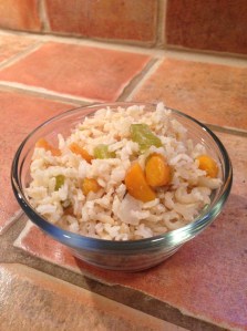 Rice with turky broth