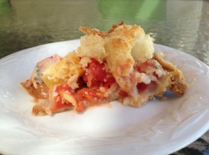 slice tomato pie